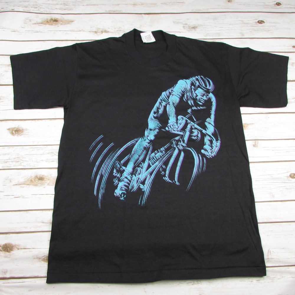 Bicycling The Name Of The Game Vintage 90s T Shirt